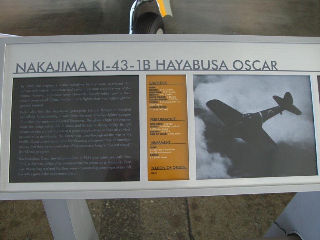 Nakajima KI-43-1B Hayabusa Oacar